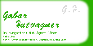 gabor hutvagner business card